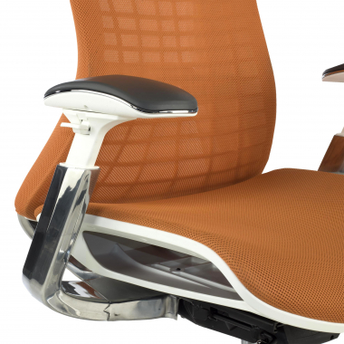 chaise ergonomique orange miller maille accoudoirs reglables 3d 9