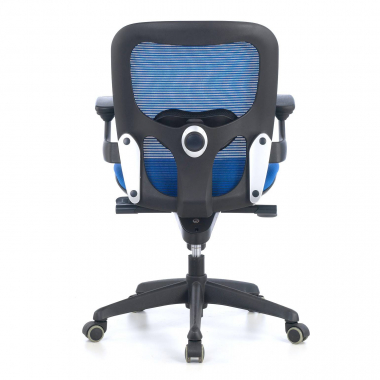 chaise ergonomique bleu chaise de bureau maille accoudoirs mobiles soutien lombaire 7