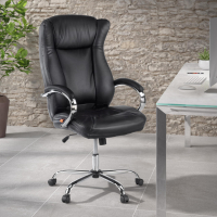 Fauteuil pour Ordinateur Lugano, design élégant, base métallique