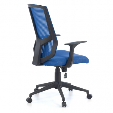 chaise pivotante bleu archer maille accoudoirs fixes soutien lombaire 6