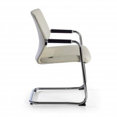 chaise salle d attente blanc ecopiel simil cuir accoudoirs rembourres 4