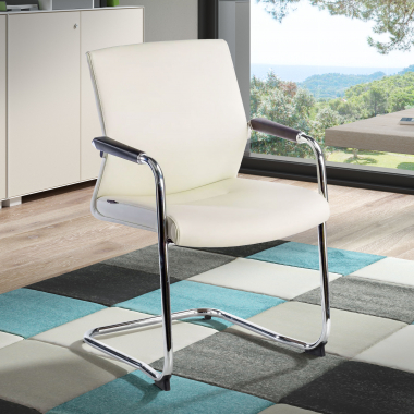 chaise salle d attente blanc ecopiel simil cuir accoudoirs rembourres 2
