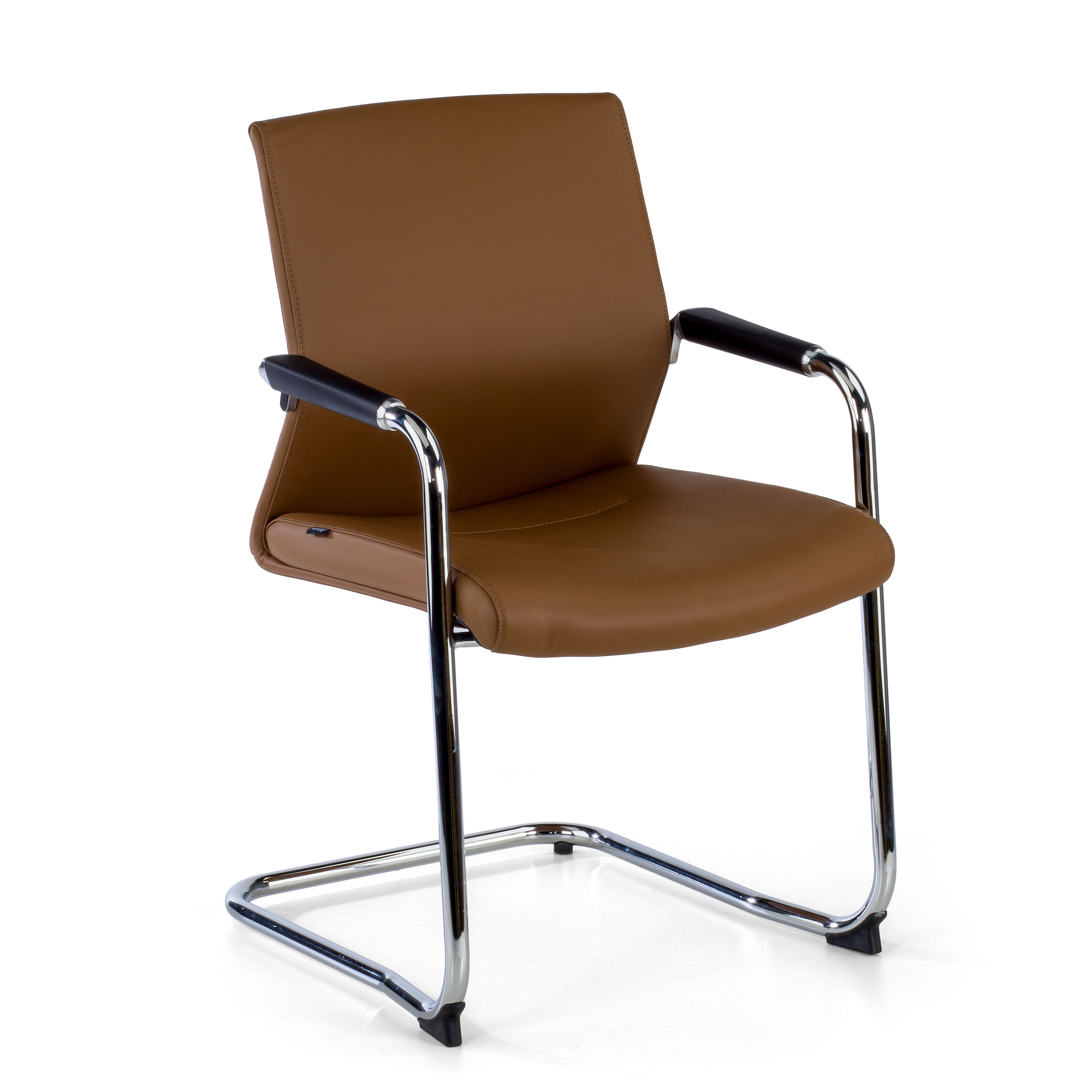 Fauteuil Salle d'Attente Adele, cantilever, Design Moderne, Cuir