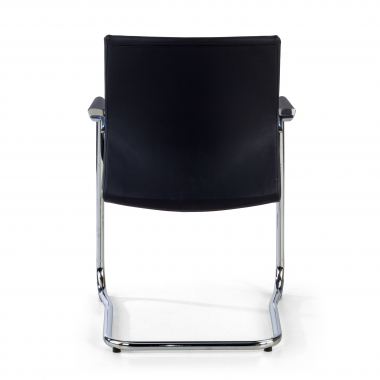 chaise salle d attente noir ecopiel simil cuir accoudoirs rembourres 5
