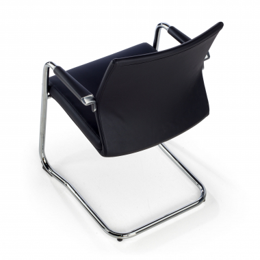 chaise salle d attente noir ecopiel simil cuir accoudoirs rembourres 7