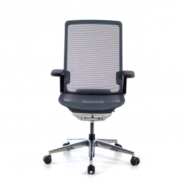chaise de bureau noir sans appui tete maille accoudoirs reglables 4d soutien lombaire 3