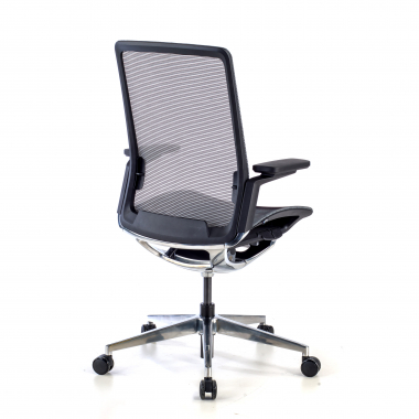 chaise de bureau noir sans appui tete maille accoudoirs reglables 4d soutien lombaire 6