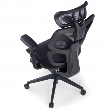 chaise ergonomique noir every maille accoudoirs reglables 3d appui tete repose pieds extensible 9