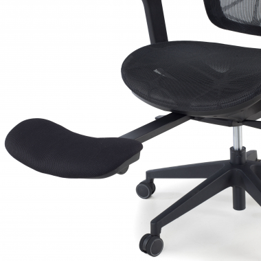 chaise ergonomique noir every maille accoudoirs reglables 3d appui tete repose pieds extensible 10