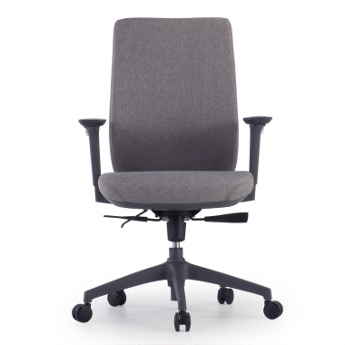 chaise de bureau gris tissu tapisse tissu accoudoirs reglables 3d 4
