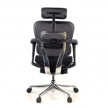 chaise ergonomique noir structure noire repose pieds maille accoudoirs mobiles appui tete repose pieds extensible 8