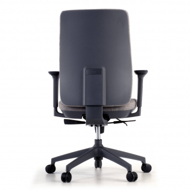 chaise de bureau gris tissu tapisse tissu accoudoirs reglables 3d 7