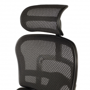 chaise ergonomique noir structure noire repose pieds maille accoudoirs mobiles appui tete repose pieds extensible 12