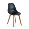 Chaise Scandinave Bergen, pieds en bois