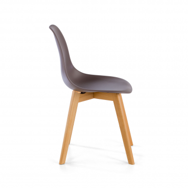 chaise scandinave marron bergen plastique sans accoudoirs 3