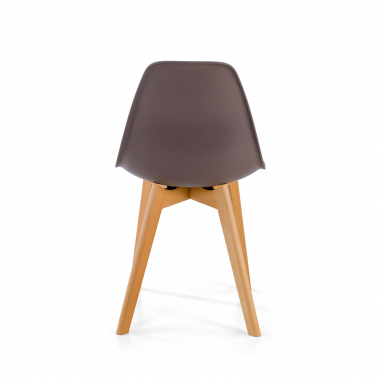 chaise scandinave marron bergen plastique sans accoudoirs 5