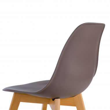 chaise scandinave marron bergen plastique sans accoudoirs 6