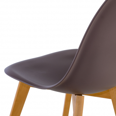 chaise scandinave marron bergen plastique sans accoudoirs 8