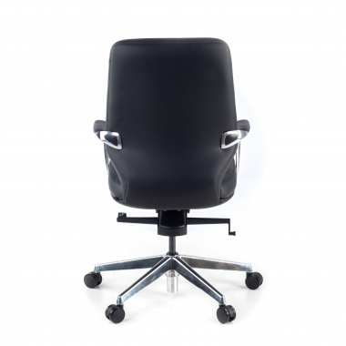 fauteuil de bureau noir dos bas similicuir simil cuir accoudoirs rembourres 7