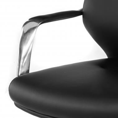 fauteuil de bureau noir dos bas similicuir simil cuir accoudoirs rembourres 6