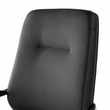 fauteuil de bureau noir dos bas similicuir simil cuir accoudoirs rembourres 9