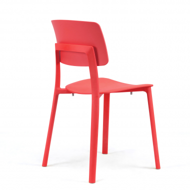 chaise de conference rouge etna plastique sans accoudoirs 5