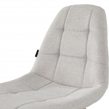 chaise scandinave gris pattes en bois tissu sans accoudoirs 7