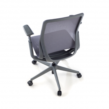 chaise de bureau design anthracite kinet maille accoudoirs reglables 3d 6