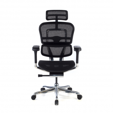 chaise ergonomique noir structure noire rouge maille accoudoirs reglables 5d appui tete 5