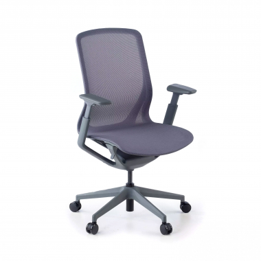 chaise de bureau design anthracite kinet maille accoudoirs reglables 3d 1