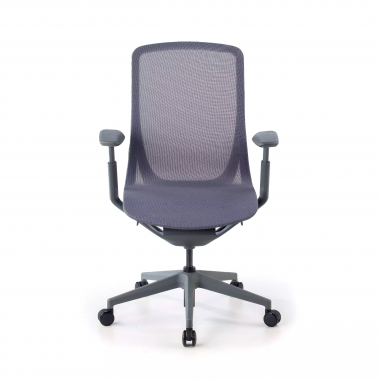 chaise de bureau design anthracite kinet maille accoudoirs reglables 3d 3
