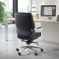 Fauteuil de Direction Rabat, dossier bas, similicuir