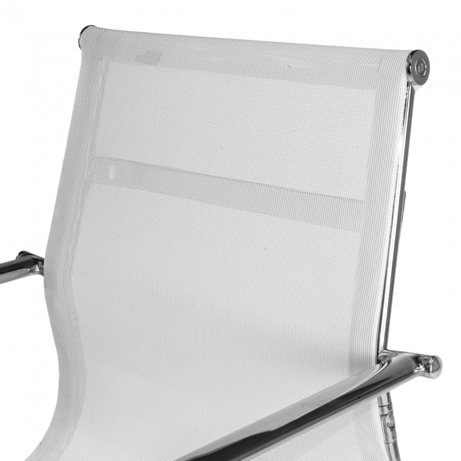 Chaise de bureau design Spirit en maille, cadre en acier, dossier bas