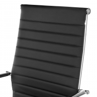Chaise bureau design Spirit, cadre en acier, dossier haut, cuir synthétique