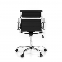 Chaise bureau design Spirit, cadre en acier, dossier bas, cuir synthétique