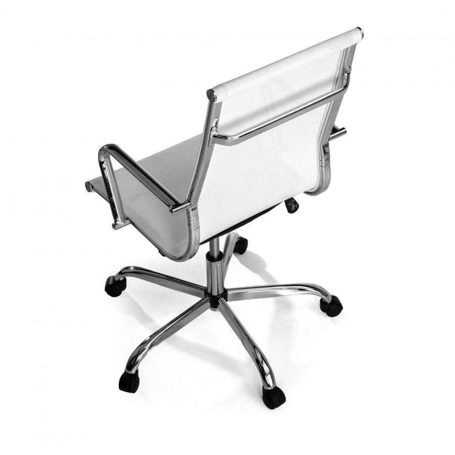Chaise de bureau design Spirit en maille, cadre en acier, dossier haut
