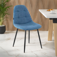 Chaise Scandinave Zafir, rembourrage épais, pieds en métal