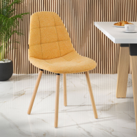 Chaise Scandinave Zafir, rembourrage épais, pieds en bois