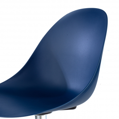 chaise de reunion bleu avec roulettes plastique sans accoudoirs 9