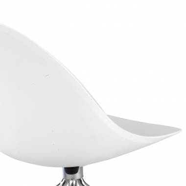 chaise de reunion blanc avec roulettes plastique sans accoudoirs 9