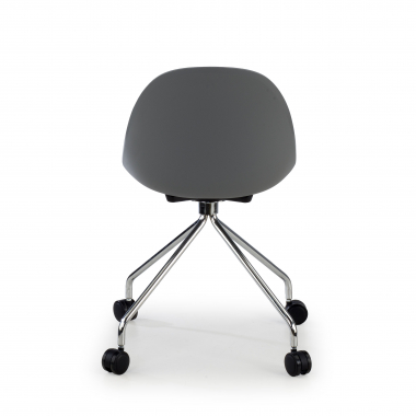 chaise de reunion gris avec roulettes plastique sans accoudoirs 6