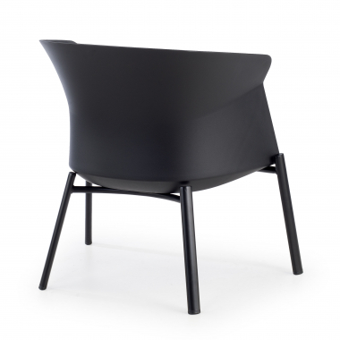 chaise salle d attente noir pattes en bois tissu sans accoudoirs 5