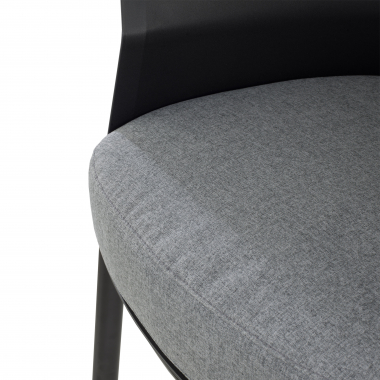 chaise salle d attente noir pattes en bois tissu sans accoudoirs 8