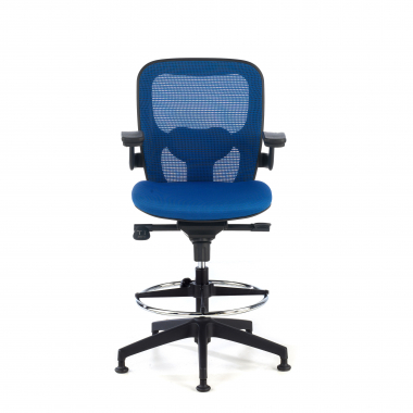tabouret ergonomique bleu tabouret de bureau maille accoudoirs fixes 4