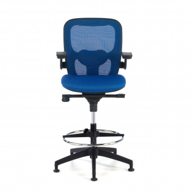tabouret ergonomique bleu tabouret de bureau maille accoudoirs fixes 3