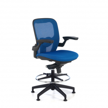 tabouret ergonomique bleu tabouret de bureau maille accoudoirs fixes 5
