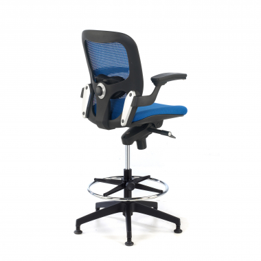 tabouret ergonomique bleu tabouret de bureau maille accoudoirs fixes 8