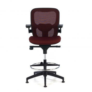 tabouret ergonomique rouge tabouret de bureau maille accoudoirs fixes 3