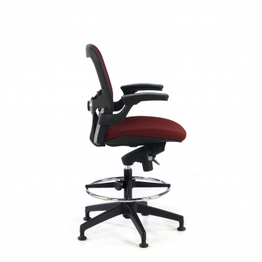 tabouret ergonomique rouge tabouret de bureau maille accoudoirs fixes 5