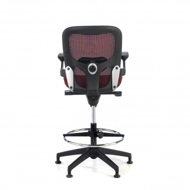 tabouret ergonomique rouge tabouret de bureau maille accoudoirs fixes 7